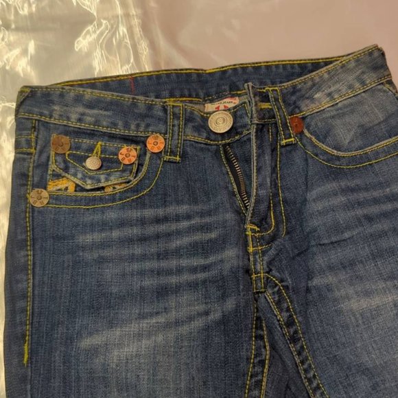 New True Religion Boot Cut Jeans Size 26 Inseam 31 Rainbow Joey - Picture 5 of 13